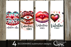 Valentine lips | 4 love bookmarks sublimation designs P2 Product Image 1