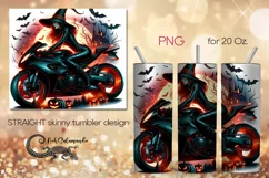 Moto witch | Halloween Skinny tumbler sublimation design PL2 Product Image 1
