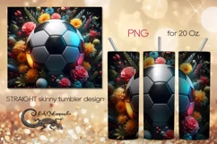 Football | Skinny tumbler sublimation, brutal design PLUS2 Product Image 1