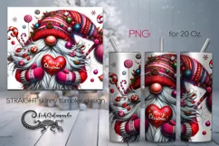 Christmas gnome | xmas Watercolor tumbler sublimation PL2 Product Image 1