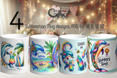Beach, summer time | 4 Sublimation Mug designs PL2 Product Image 1