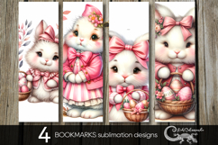 Easter rabbit | spring bookmarks sublimation design P2 Product Image 1