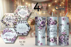 Mother's day flowers | Skinny tumbler sublimation designs P Product Image 1