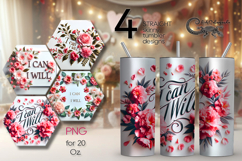 Motivating inscriptions | Skinny tumbler sublimation PLUS2 Product Image 1