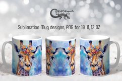 Giraffe | Modern watercolor Mug sublimation design PLUS2 Product Image 1
