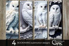Wooden owl | 3d style bookmarks sublimation design PLUS Product Image 1
