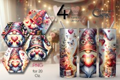 Valentine gnome | 4 love tumbler sublimation designs PLUS2 Product Image 1