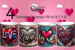 Valentine inscription | 4 Love Sublimation Mug designs PL2 Product Image 1