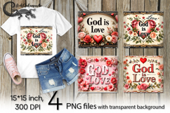 Motivating inscriptions | 4 love PNG Sublimation designs P2 Product Image 1