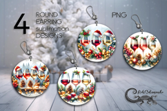 Christmas moods | Round earring Sublimation PL2 Product Image 1