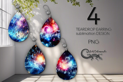 Fairy tale music | 4 sublimation Teardrop Earring designs P2 Product Image 1