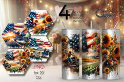 Motorcycle patriot | 4 Skinny tumbler sublimation designs P2 Product Image 1