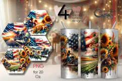 Motorcycle patriot | 4 Skinny tumbler sublimation designs P2 Product Image 1