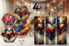 Vintage Hearts | 4 Skinny tumbler sublimationd designs P2 Product Image 1