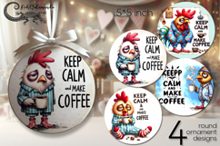 Good Morning | coffee round ornaments sublimation PL2 Product Image 1