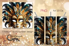 Theatrical masks | skinny tumbler Sublimation design PLUS2 Product Image 1