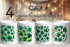 St. Patrick's day clover | 4 green Mug sublimation designs P Product Image 1