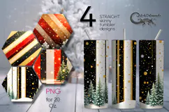 Christmas Milky Way | 4 Sublimation Skinny Tumbler Designs P Product Image 1