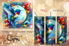 Retro Hummingbird | skinny tumbler Sublimation design PLUS2 Product Image 1