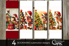 Christmas patchwork | 4 Xmas bookmarks sublimation P2 Product Image 1