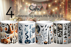 Halloween brushstroke | 4 spooky Sublimation Mug design P2 Product Image 1