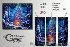 Futuristic Christmas | Xmas Sublimation tumbler design PLUS2 Product Image 1
