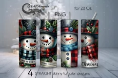 Xmas Snowman | retro Christmas Skinny tumbler sublimation2 Product Image 1
