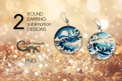 Marine quiling | Round earring Sublimation design PLUS2 Product Image 1