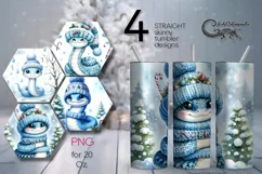 Christmas snake | 4 Skinny tumbler sublimation designs PLUS2 Product Image 1