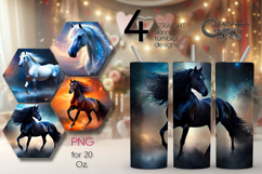 Horses | 4 skinny tumbler Sublimation designs PL2 Product Image 1