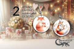 Mother&#039;s day | 2 love Round Earring Sublimation designs P2 Product Image 1