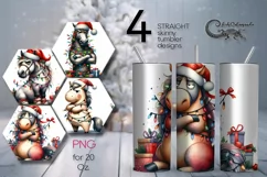 Christmas horse | funny Skinny tumbler sublimation designs Product Image 1