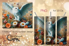 Owl | Fantasy bird skinny tumbler Sublimation design PLUS2 Product Image 1