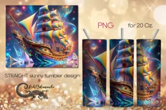 Fantasy ship | 8 Marine Skinny Tumbler Sublimation design P2 Product Image 1