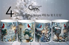 Christmas Cardinal | 4 Xmas Sublimation Mug designs2 Product Image 1