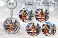 Christmas gnome | Car coaster &amp; key chain sublimation PLUS2 Product Image 1