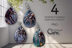 Spider | Halloween Teardrop earring sublimation designs PL2 Product Image 1