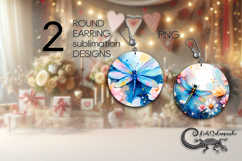 Mother&#039;s Day drawing | Round Earring Sublimation design PL2 Product Image 1