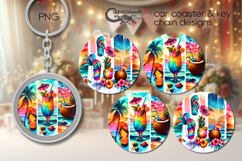 Bright Beach Life | 2 Car coaster &amp; key chain designs PL2 Product Image 1