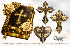 Leopard Faith Boutique Clipart | 4 PNG sublimation designs Product Image 1