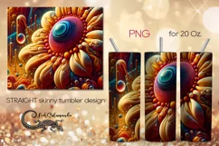 Flowers fantasy| space skinny tumbler Sublimation designs P2 Product Image 1
