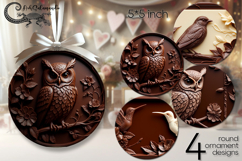 Chocolate is my love | round ornaments sublimation design P2 Product Image 1