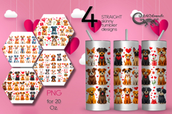Valentine dogs | 4 love Skinny tumbler designs Product Image 1