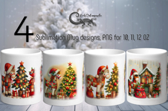 Christmas patchwork | 4 retro Sublimation Mug designs P2 Product Image 1