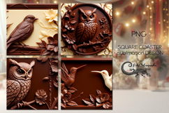 Chocolate is my love | square coaster sublimation design P2 Product Image 1