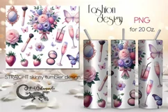Watercolor Fashion | Pink Sublimation tumbler designs PLUS2 Product Image 1