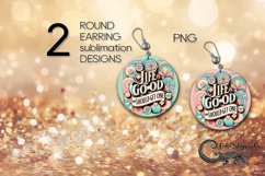 Inspiring Inscription | 2 Round earring sublimation designs2 Product Image 1