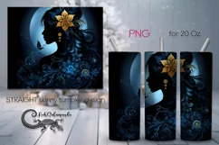 Girl silhouette | skinny tumbler Sublimation design PLUS2 Product Image 1