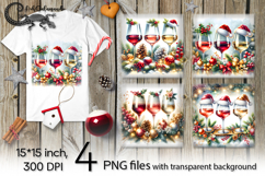 Christmas moods | 4 PNG xmas Sublimation designs P2 Product Image 1
