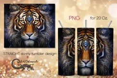 Watercolor tiger | skinny tumbler Sublimation design PLUS2 Product Image 1